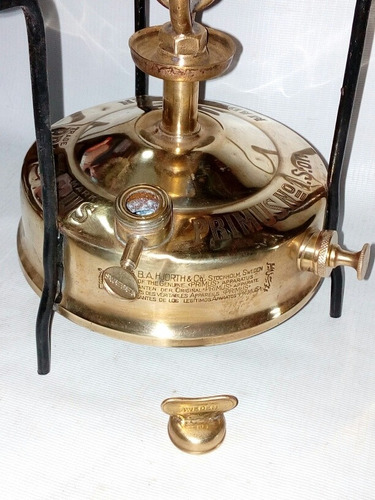 Hornillo Primus Nro. 1 Sueco Antiguo De Bronce,completo. (Usado)