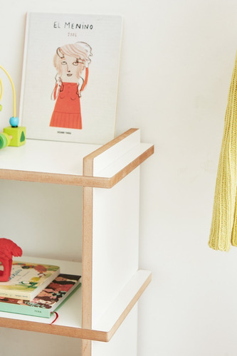 Imagen 7 de 10 de Biblioteca Organizador Montessori Nordico Melamina Encastrab