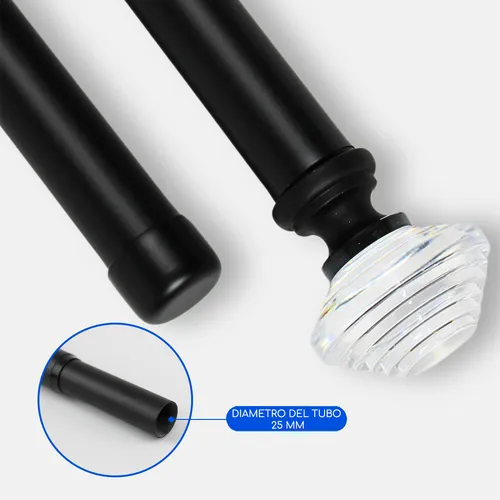 Barras De Cortina Extensibles Metálicas 120-210 Cm Guiza