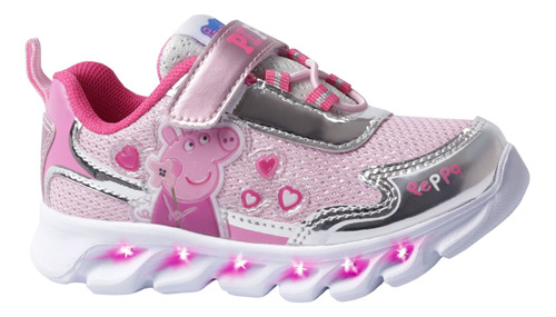 Zapatillas Luz Led Niñas Peppa Pig Footy Pro Lic. Oficial