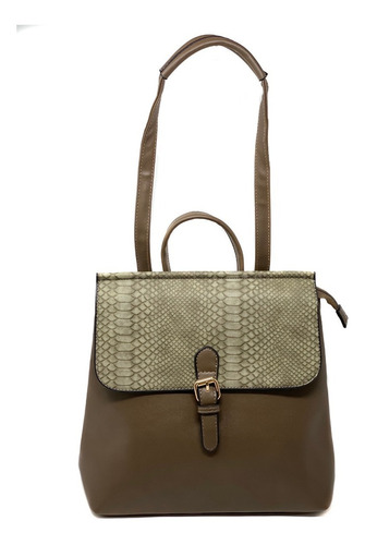 Bolsa Backpack Para Mujer Joven Versátil Y Moderna. Verde