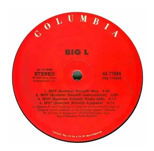 Lp Big L - Mvp - Hip & Hop Importado 8 Versões | MercadoLivre