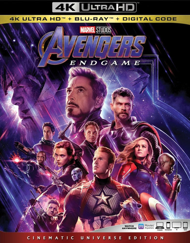 Avengers Endgame 4k Ultra Hd + Blu-ray