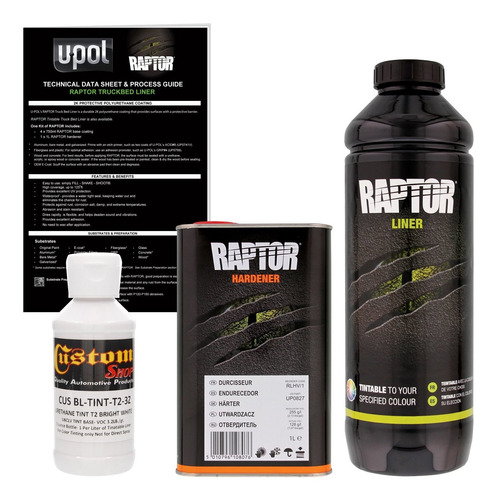 U-pol Raptor Revestimento Uretano Blanco Brillante Para