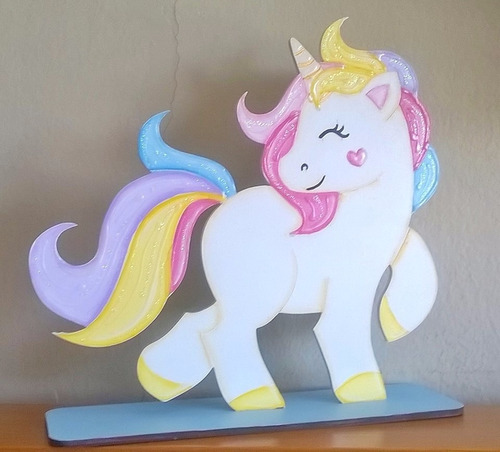 Centro De Mesa O Adorno De Torta De Unicornio