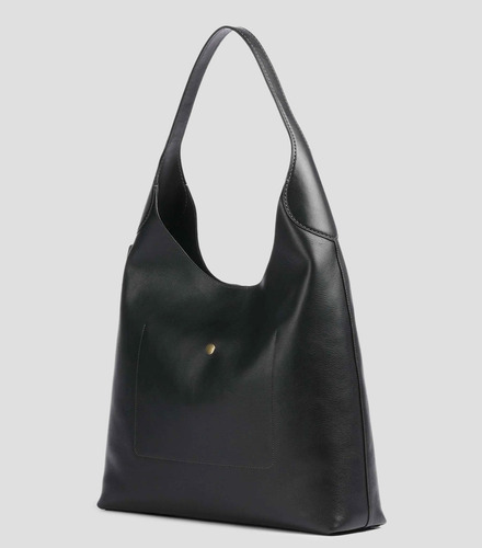 Bolsa Shoulder Negro En Piel Brooklyn 39 Mujer Color Ne Diseño De La Tela Lisa
