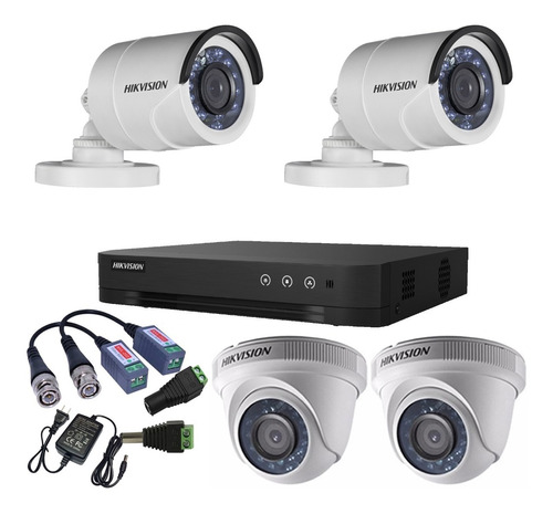 Oferta Kit Completo 4 Cámaras Hd Hikvision Sin Disco P2p Dvr