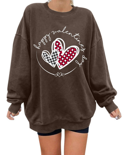 Bmisegm Dia San Valentin Moda Mujer Sudadera Capucha Manga