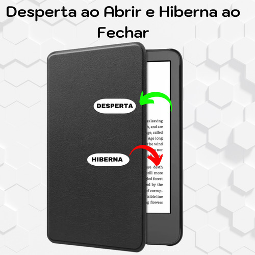 Capa Case Kindle 12a 2024 7 Sa59cp Sa569p Sa568b + Película