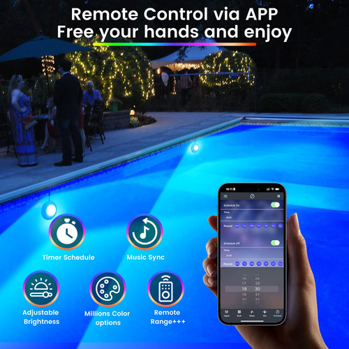 Luces Led Para Piscina Lylmle, 10 W, Colgantes, Rgb, Que Cam
