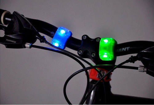 Luz Led Para Bicicleta De Silicon Silicona Par Dos Luces