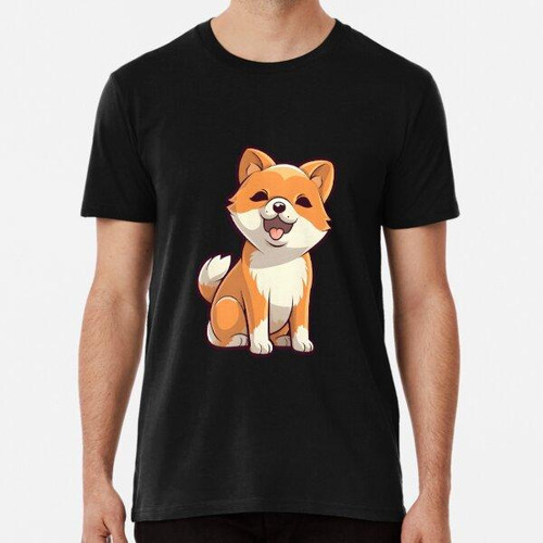 Remera Adorable Cachorro Shiba Feliz Algodon Premium