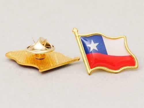 Piocha, Broches Boton Bandera Chile 18 Fiestas Patrias