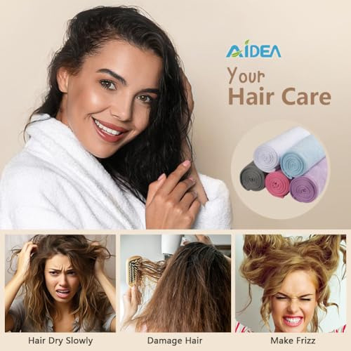 Toalla Envolvente De Microfibra Para El Cabello Aidea, Paque