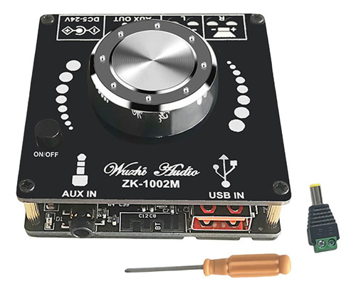 Placa Amplificadora De Áudio Zk-1002m, 2*100w, 2 Canais,