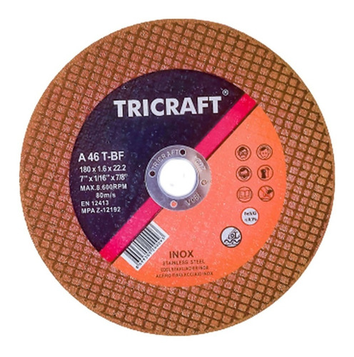 Disco Corte Metal Tricraft 7 