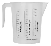 Comprar Jarra Medidora Plastica De 1 Litro Reposteria Cocina Color Transparente