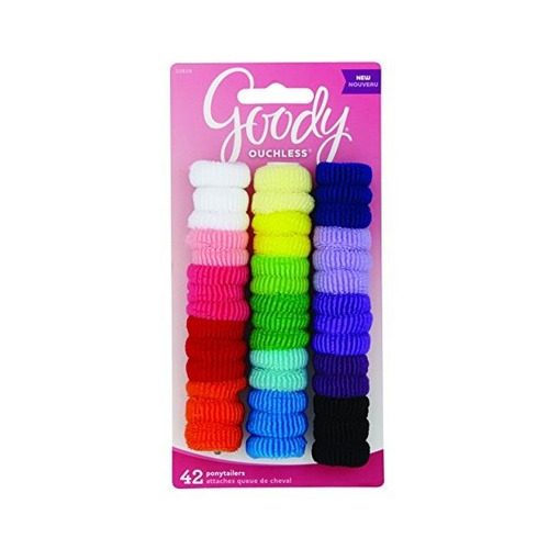 Goody Ouchless Tiny Terry Ponytailers, Las Niñas, Colores Su