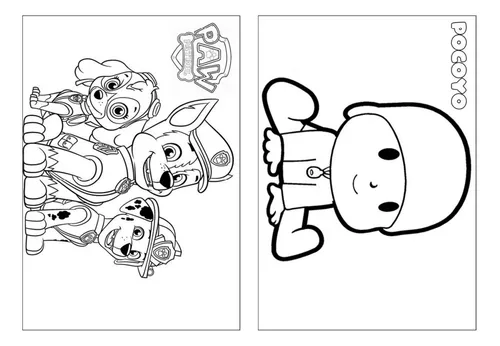 Desenhos de Bento e Totó para Colorir, Pintar e Imprimir 