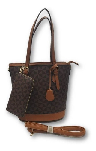Imagen 1 de 5 de Bolsa De Dama Con Cartera Diseño De Cuadros Vel5pt50