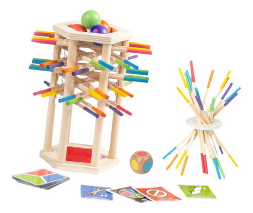 Juguete De Equilibrio De Palitos De Madera, Juego De Mesa M