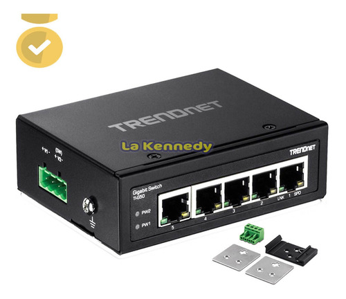 Switch Industrial Trendnet Ti-g50 De 5 Puertos Gigabit Rail