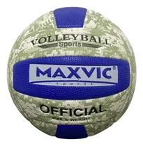 Comprar Pelota Voley Maxvic Sports Cosida Indoor Outdoor Color Gris\u002Fazul
