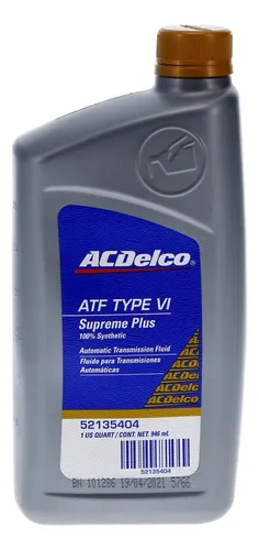 Aceite Dexron Vi Sintetico Acdelco 52135404