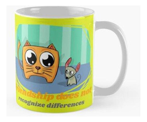 Taza La Amistad No Reconoce Diferencias. Calidad Premium