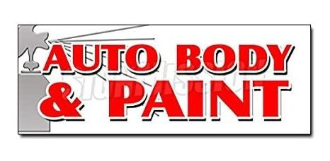 36  De Reparación De Automóviles Auto Body & Paint Sticker D