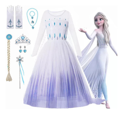Vestido Infantil De Elsa Princess, Ropa For Niñas, For Car .