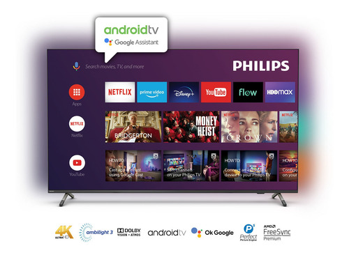 Android Tv 75 Led 4k Uhd Philips Ambilight 3l 75pud8516/77