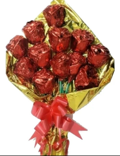 Ramo Docena Rosas De Chocolate Regalo Mujer Envio S/c Amba