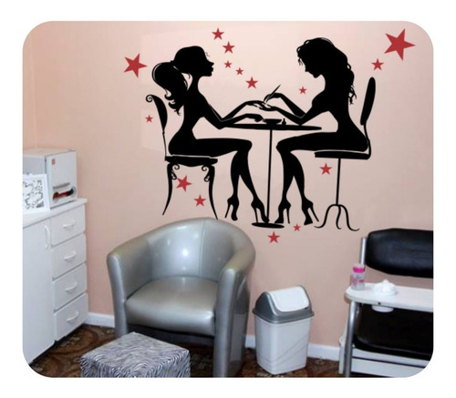 Adesivo Decorativo Parede Manicure Salão Beleza Cabeleireiro