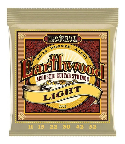 Imagen 1 de 4 de Cuerdas Ernie Ball Earthwood Bronze Light 11-52 - Genuinas!