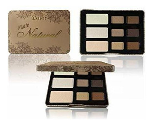 Paleta De Sombras De Ojos Ccolor Matte Natural De 9 Colo