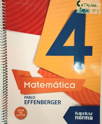 Matemática 4 - Manual - Español - Norma