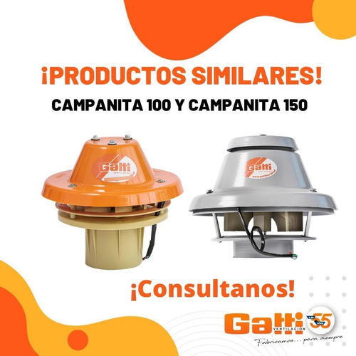 Imagen 9 de 10 de Extractor De Aire Parrillero 25 Cm P/ Alta Temperatura Gatti