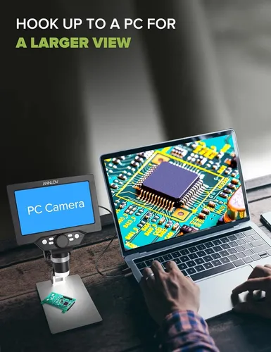 Microscopio Digital 1080p Full Hd Usb Pantalla Lcd 7 + Luz