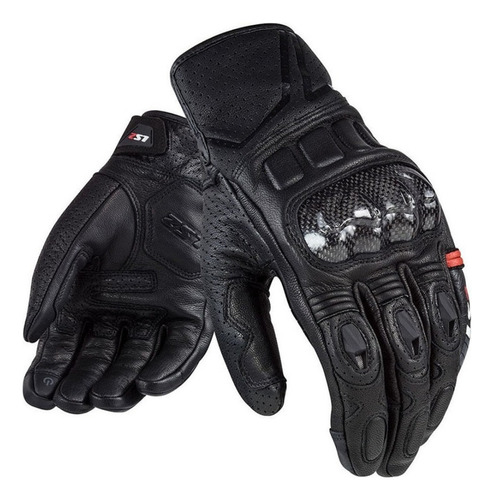 Luva Moto Masculina Ls2 Spark Man Gloves Black Preta M