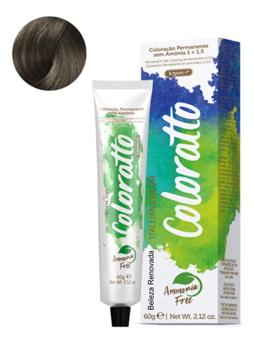 Tonalizante Coloratto Sem Amonia 7.1 Louro Cinza 60g