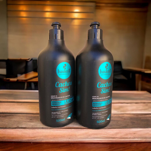 Kit 2 Leave In Cachos Sim Definição Nutrição 500 Ml Haskell
