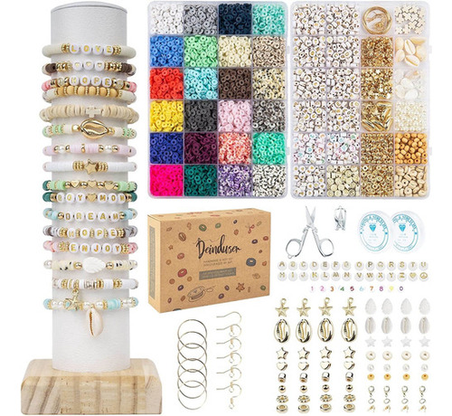 Kit De 6000 Piezas Para Hacer Pulseras, Con Dijes Y Colore 