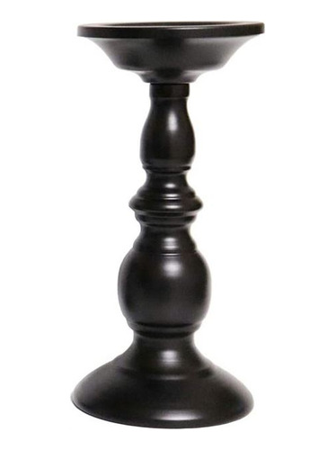 Candelabro De Hierro Grande Negro, Base Antidelizante