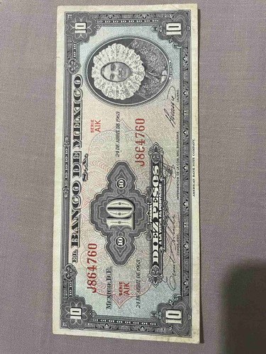 Billete Antiguo De Colección 100 Pesos 24 Abril 1968