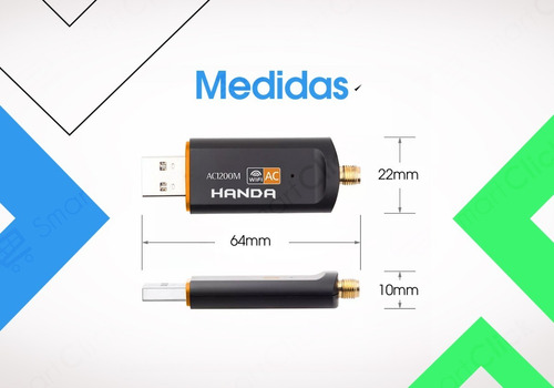 Imagen 6 de 9 de Adaptador Wifi 5 Ghz Usb 3.0 Pc Dual B 1200 Mbps Realtek 5db