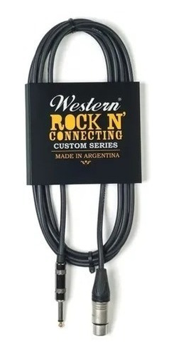 Cable Canon Xlr Hembra A Plug Ts Mono 3 Metros Western Cp30