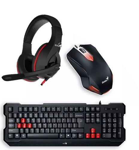 Kit Gamer Gx - Teclado + Mouse + Auriculares - Led