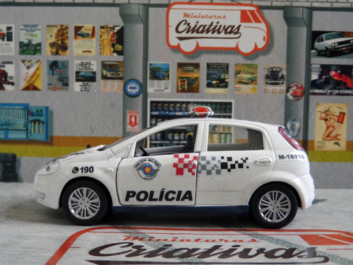 Imagem 5 de 7 de Miniatura Fiat Punto Polícia Militar Pm Sp - Atual