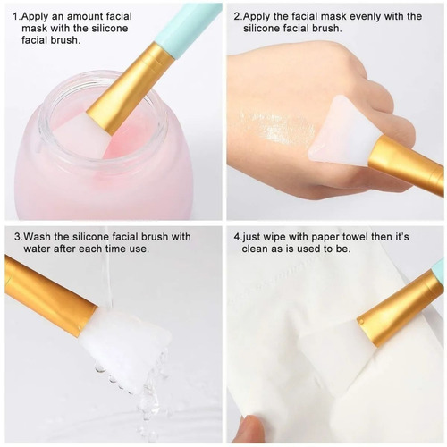 Imagen 5 de 10 de Pinceles De Silicona Para Aplicar Mascarillas, 5 Unidades